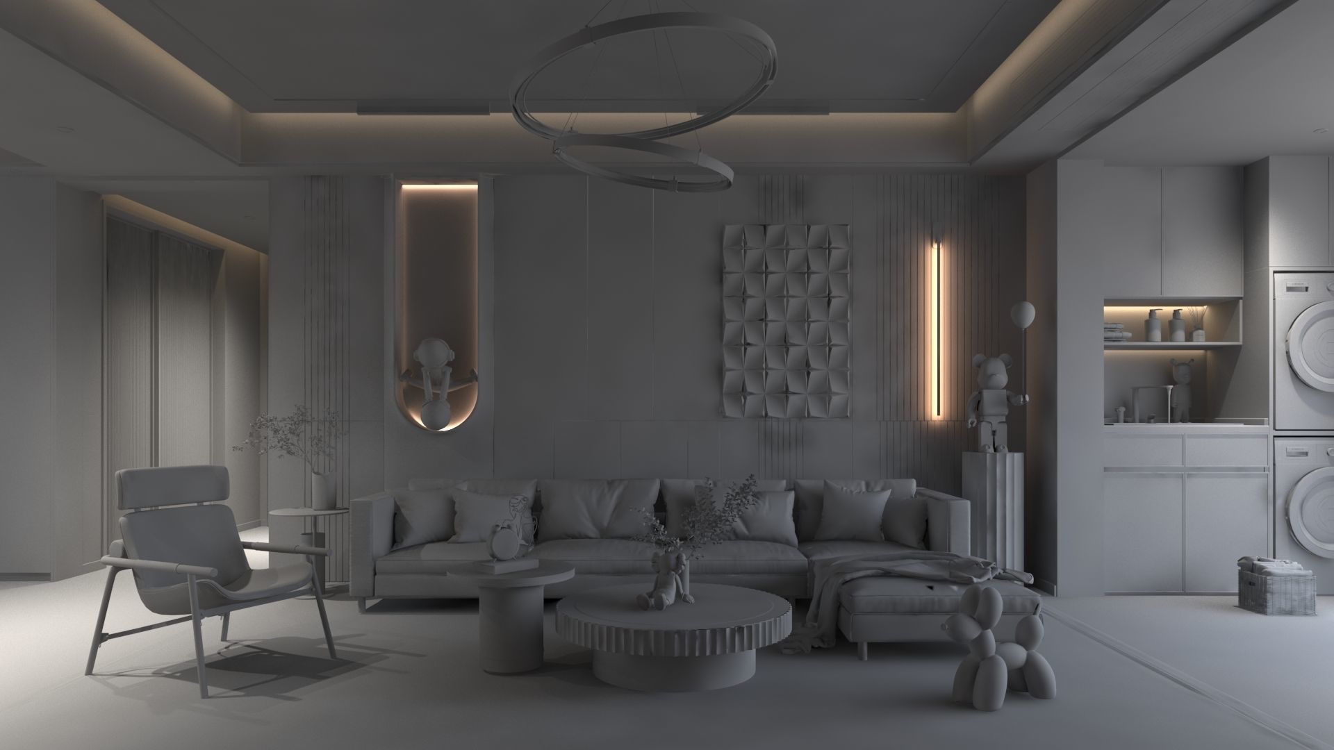 Interior Design - Modern Simplicity 3D model_7
