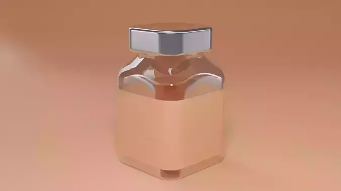 Photorealistic model of glass bottle
