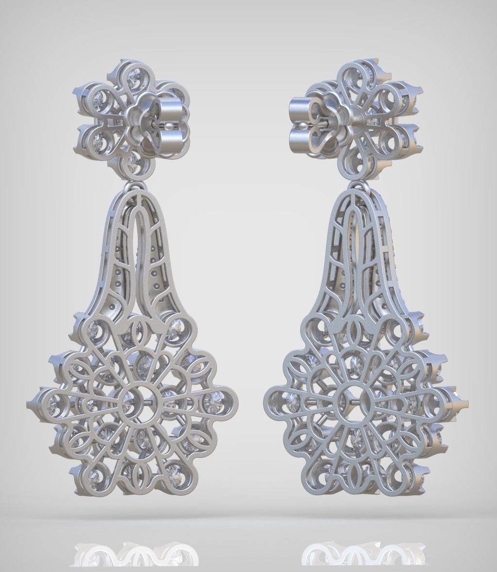 Earring model 0352 3D printable model9 3D print model_6