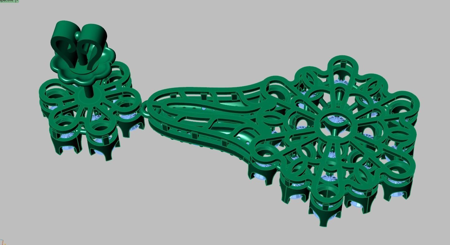 Earring model 0352 3D printable model9 3D print model_10