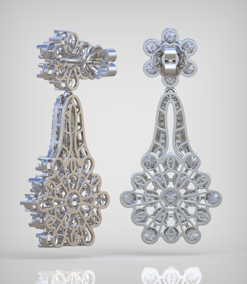 Earring model 0352 3D printable model9 3D print model_5