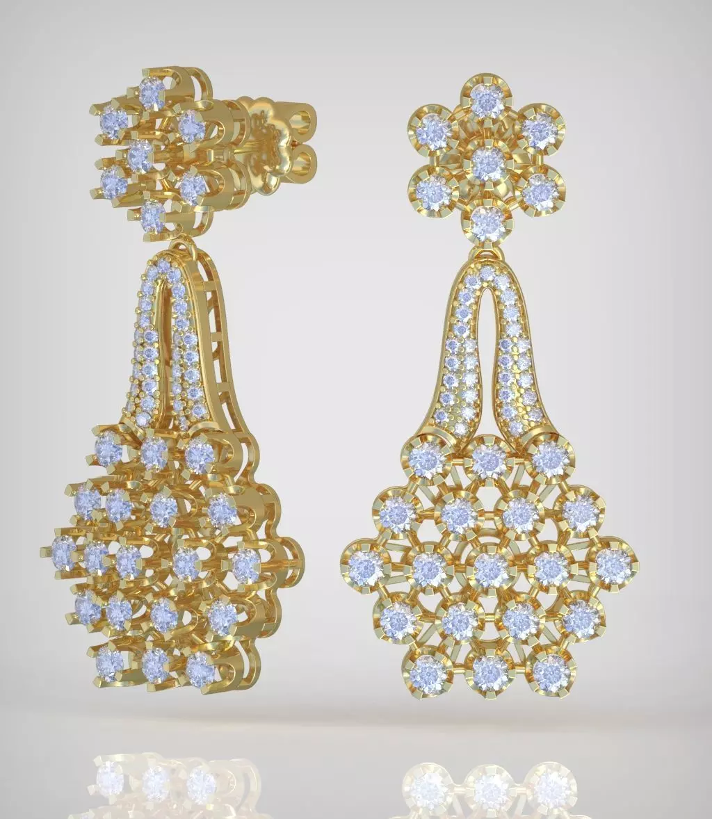 Earring model 0352 3D printable model9 3D print model_0