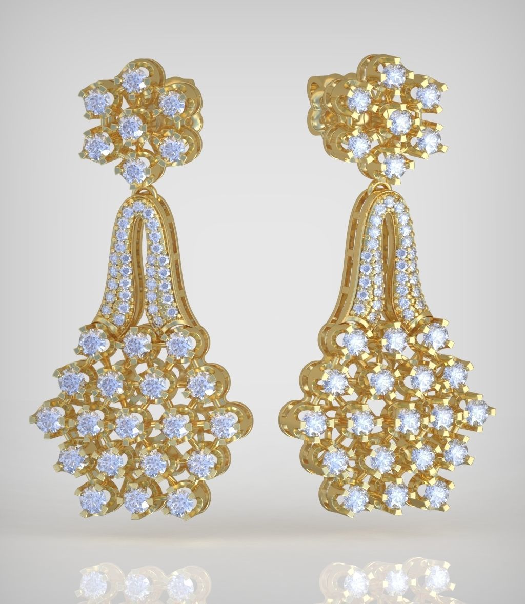 Earring model 0352 3D printable model9 3D print model_3