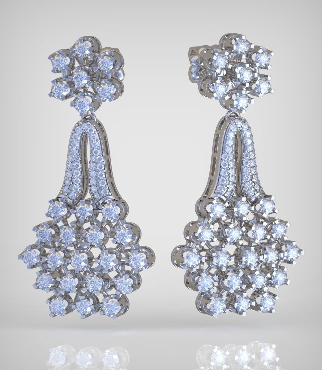 Earring model 0352 3D printable model9 3D print model_2