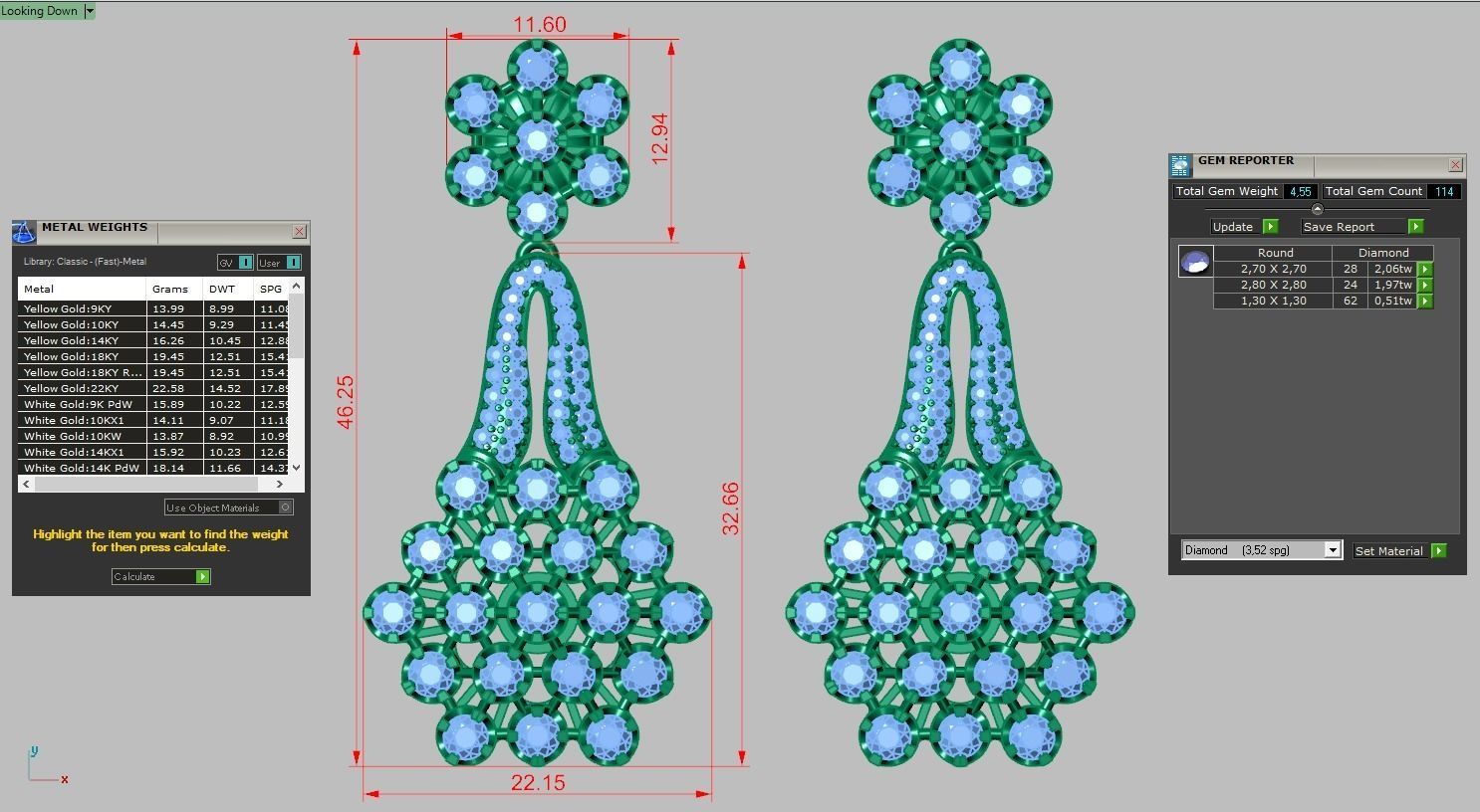 Earring model 0352 3D printable model9 3D print model_13