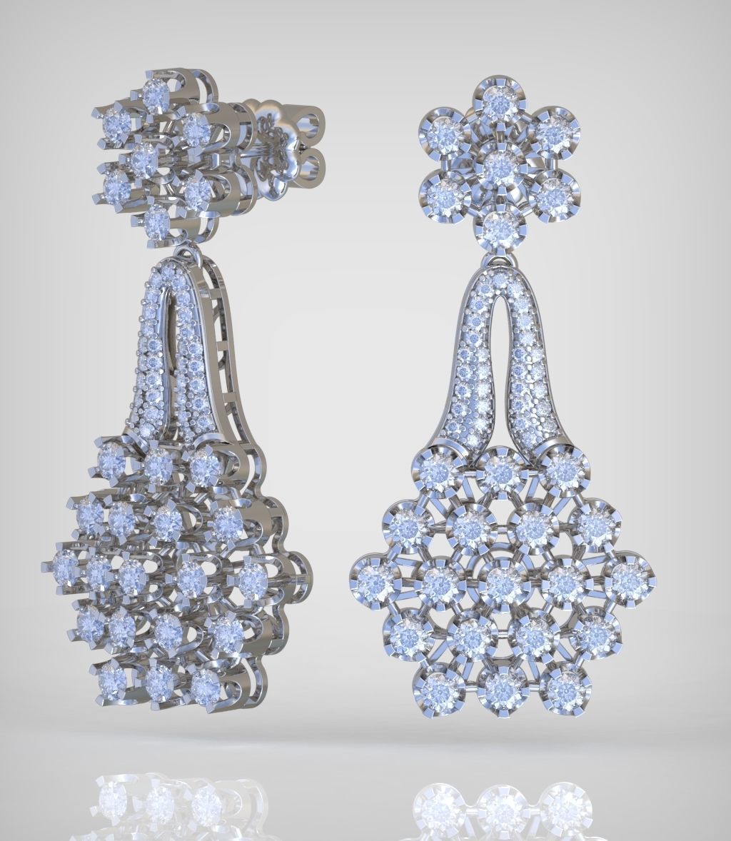 Earring model 0352 3D printable model9 3D print model_1