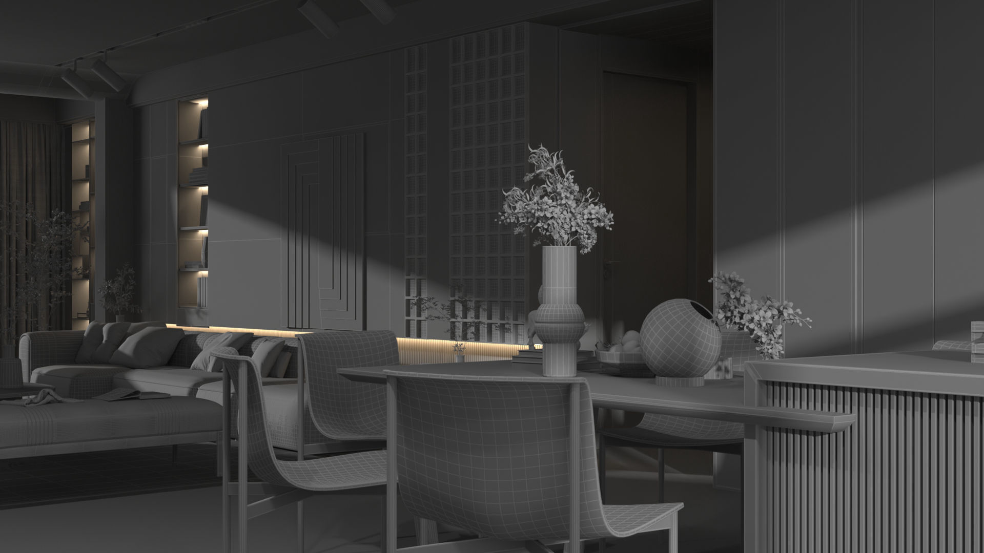 Modern Interior Design 02 3D model_8