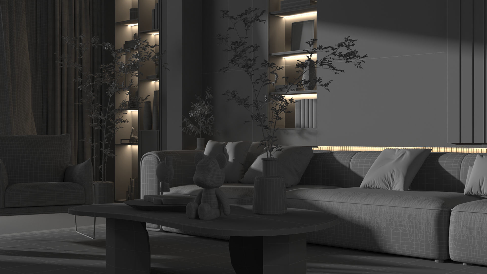 Modern Interior Design 02 3D model_9