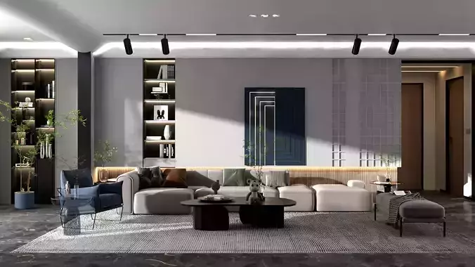 Modern Interior Design 02 3D model