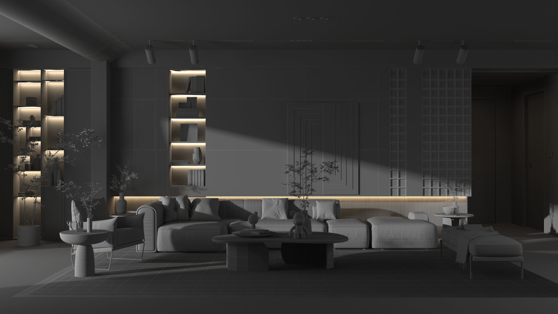 Modern Interior Design 02 3D model_5