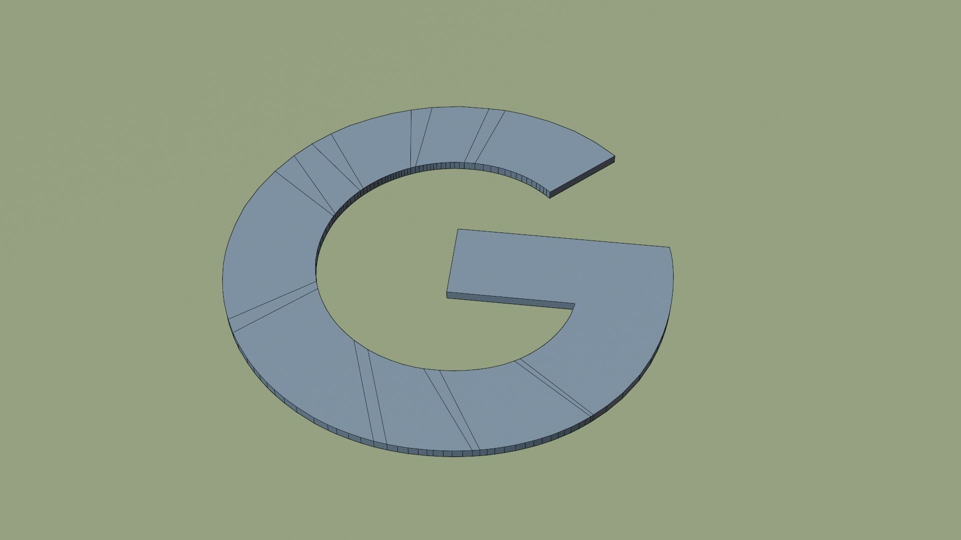 google logo 3D model_4
