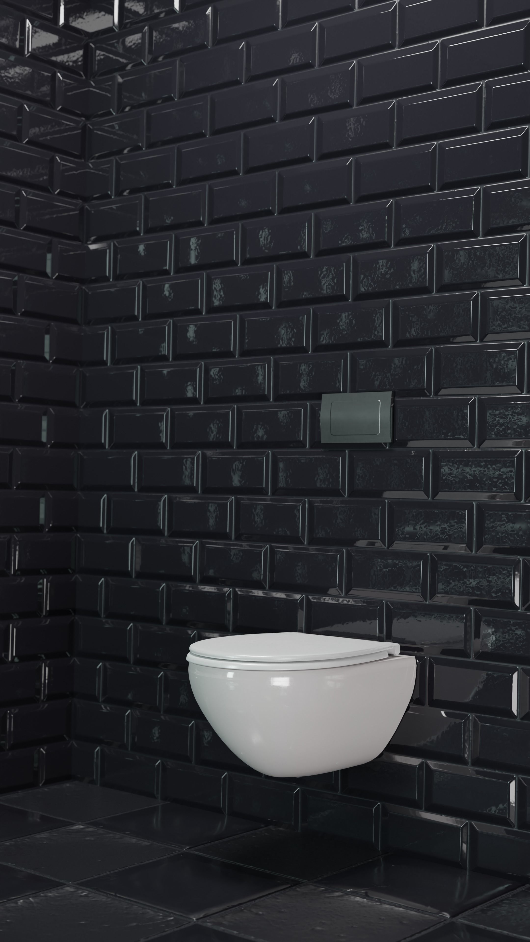 Toilet 1 Low-poly 3D model_1