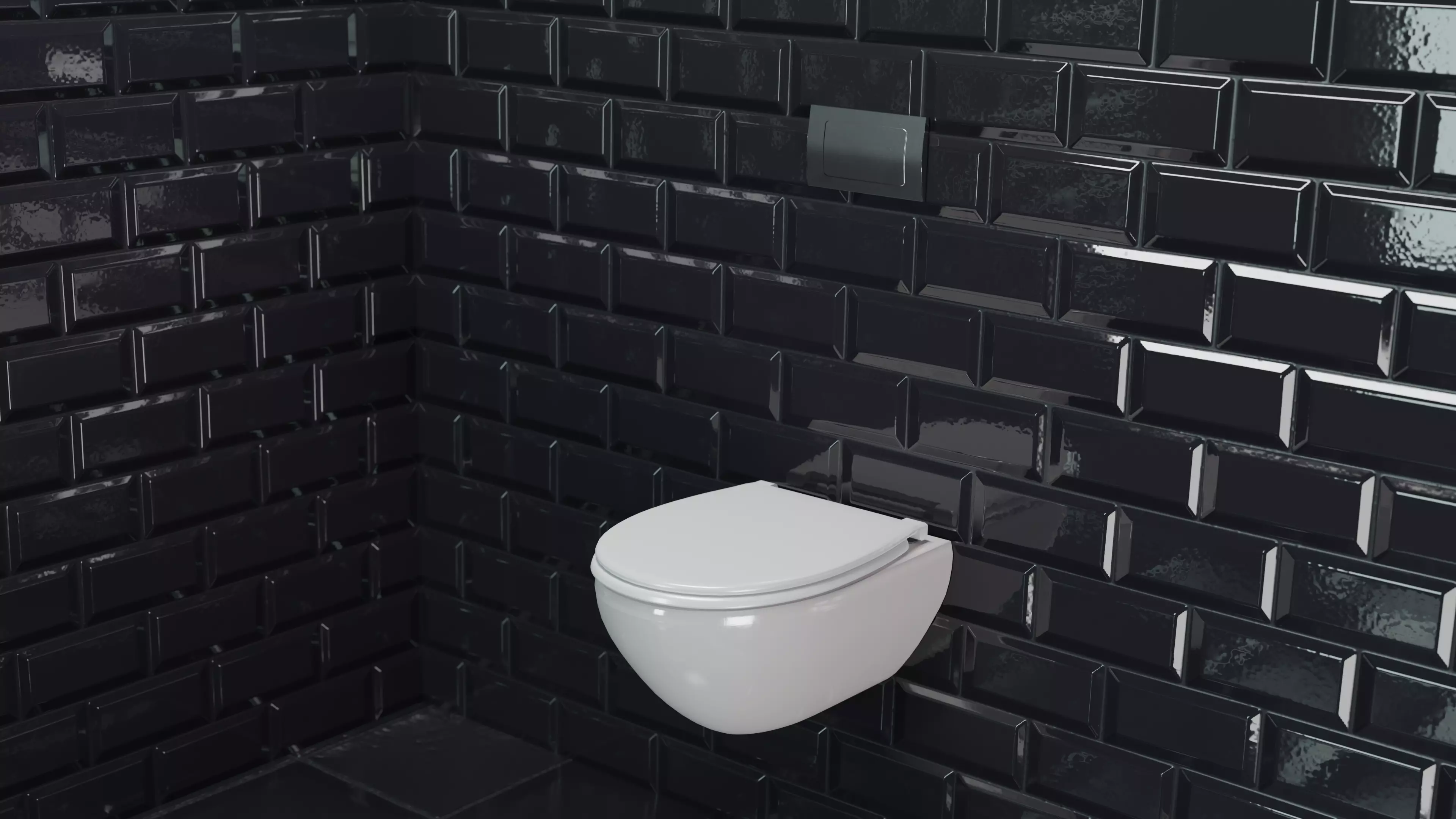 Toilet 1 Low-poly 3D model_0