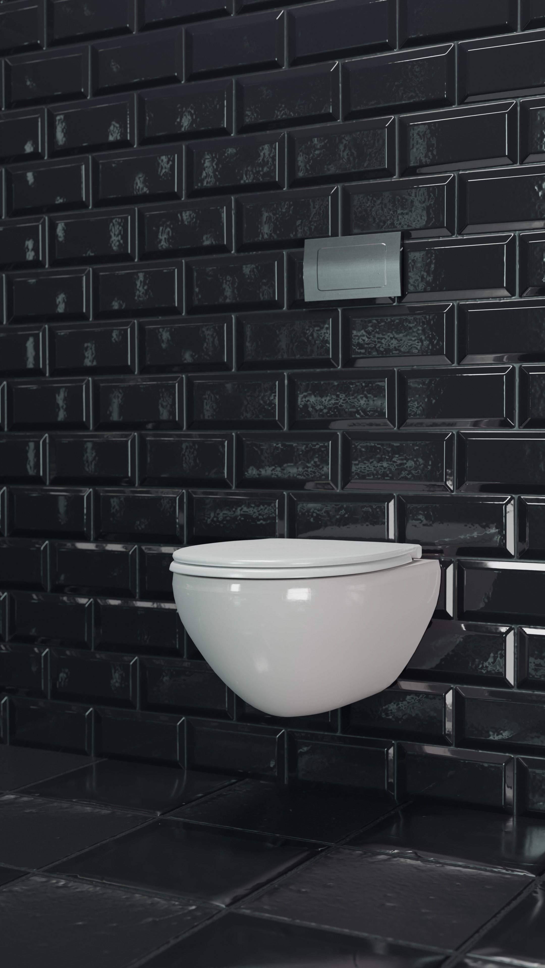 Toilet 1 Low-poly 3D model_5