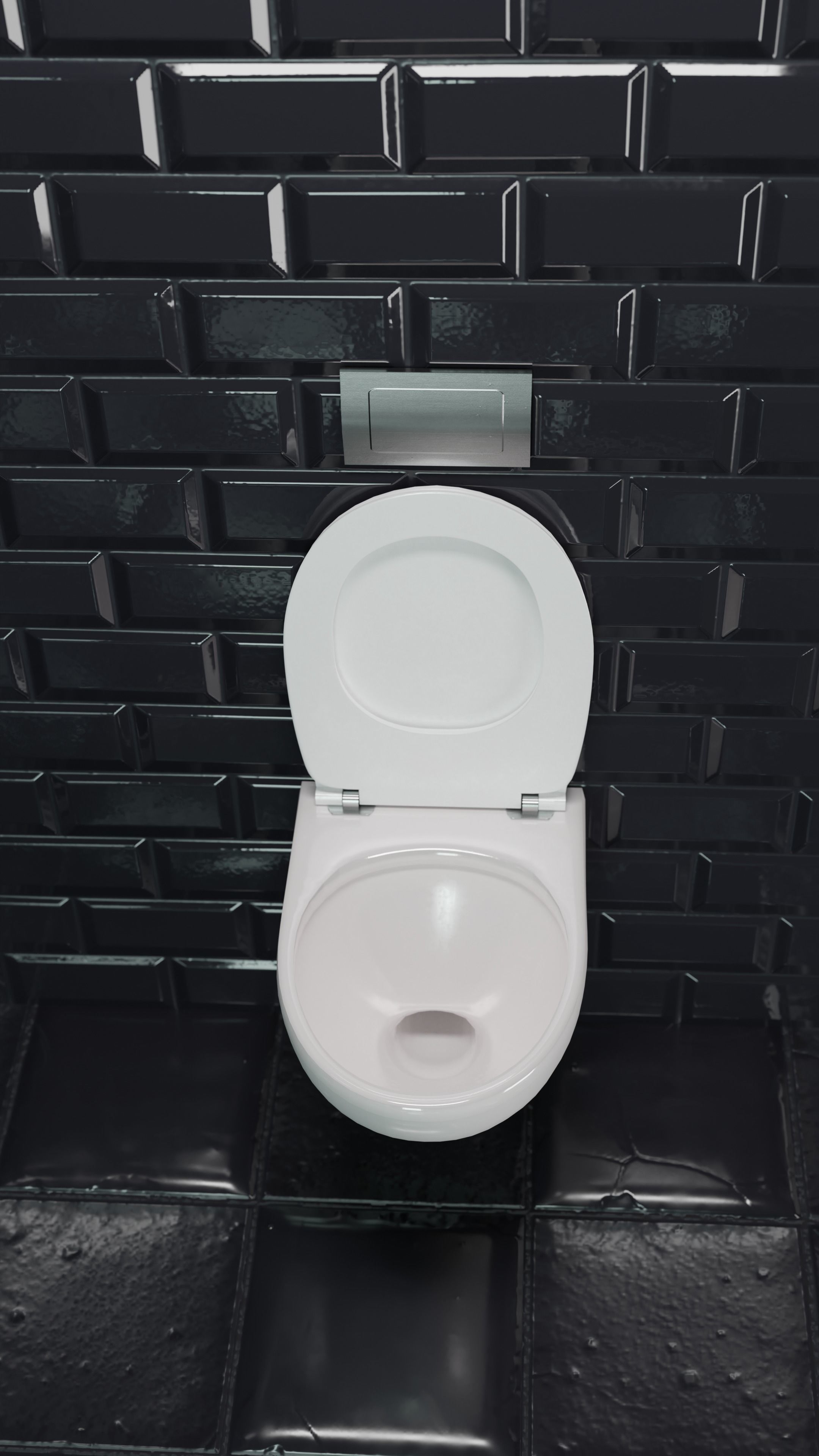 Toilet 1 Low-poly 3D model_2