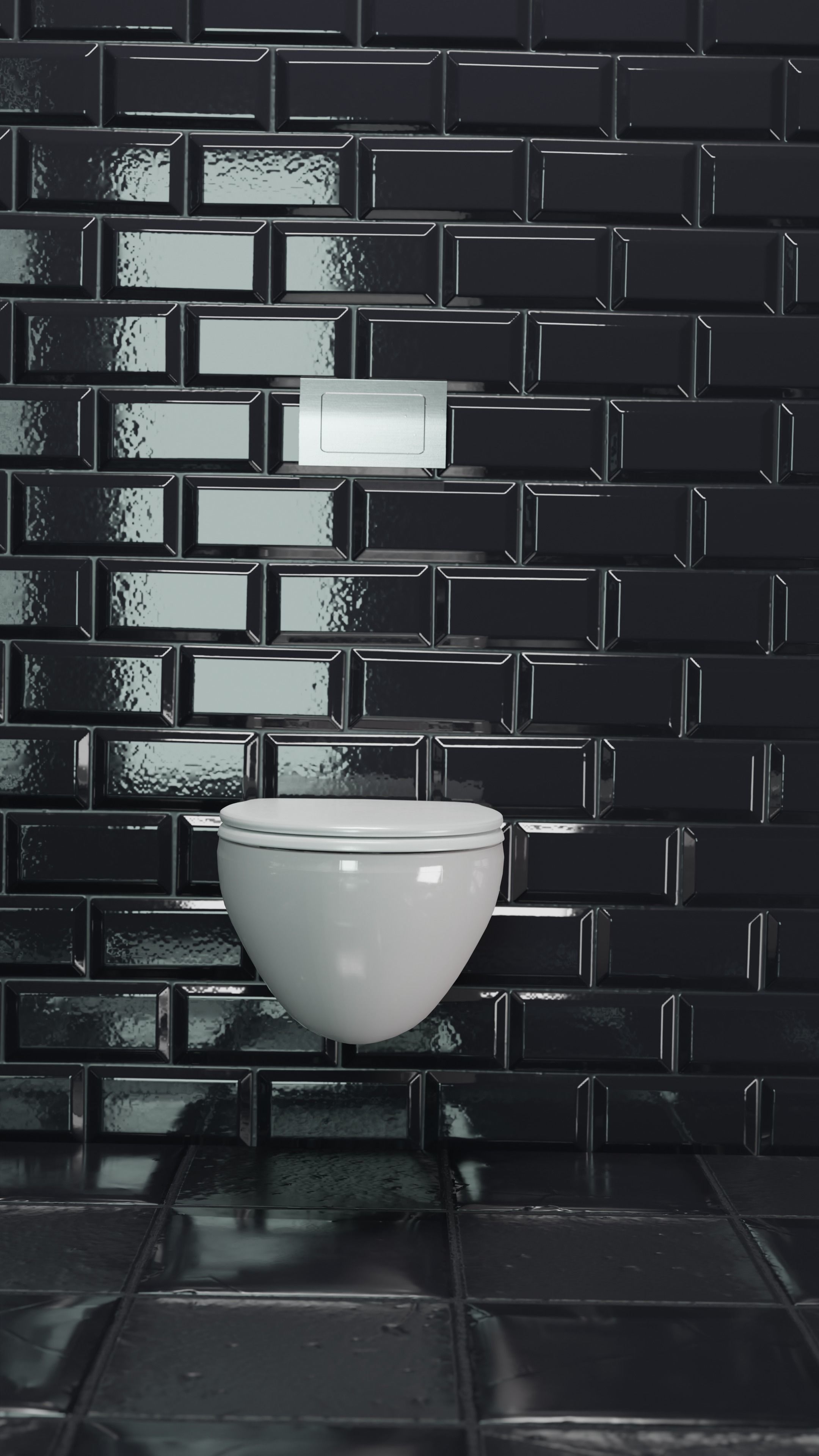 Toilet 1 Low-poly 3D model_4