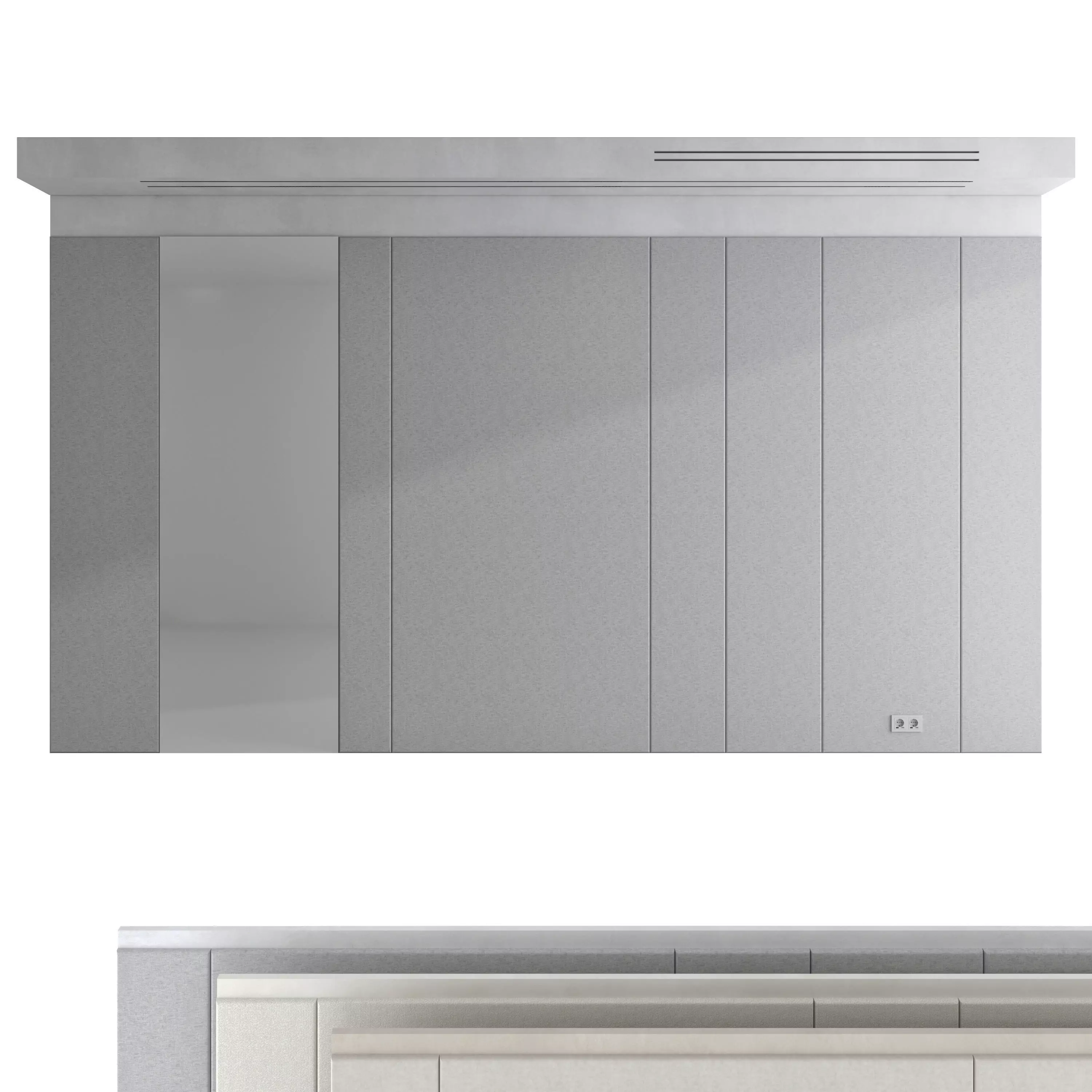 Decorative wall panel set 123 3D model_0