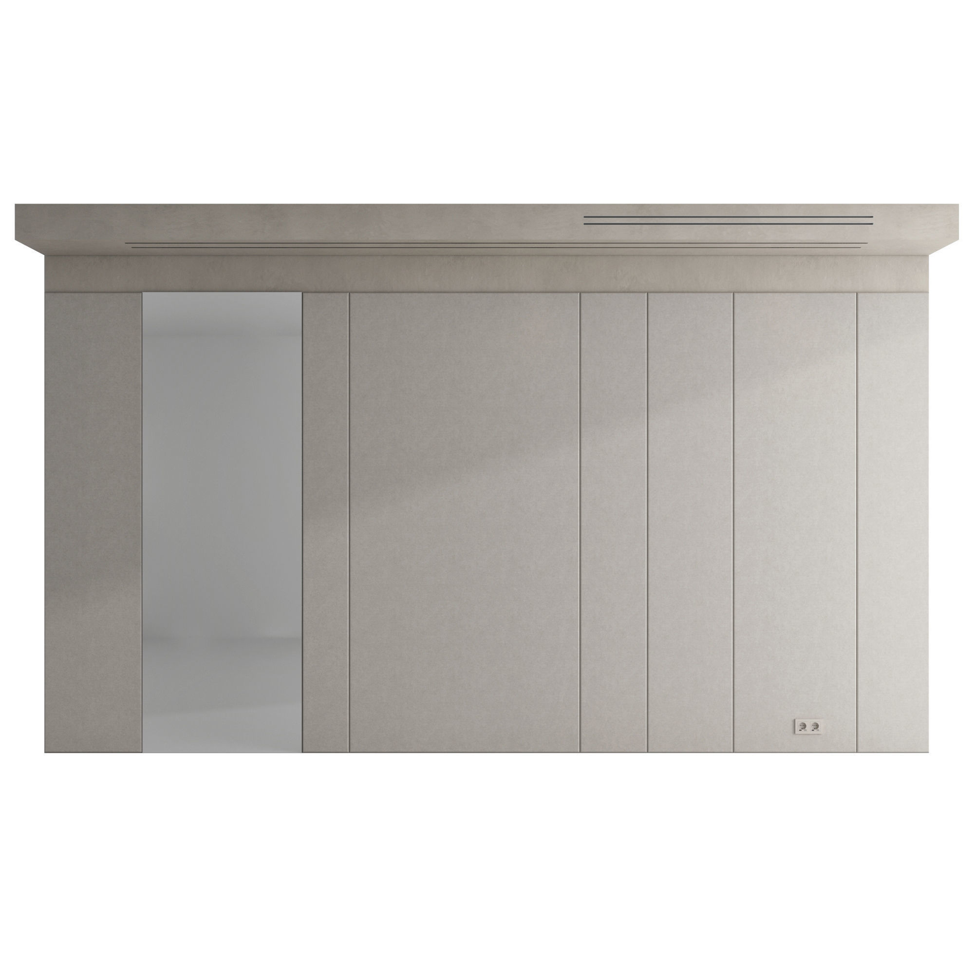 Decorative wall panel set 123 3D model_2