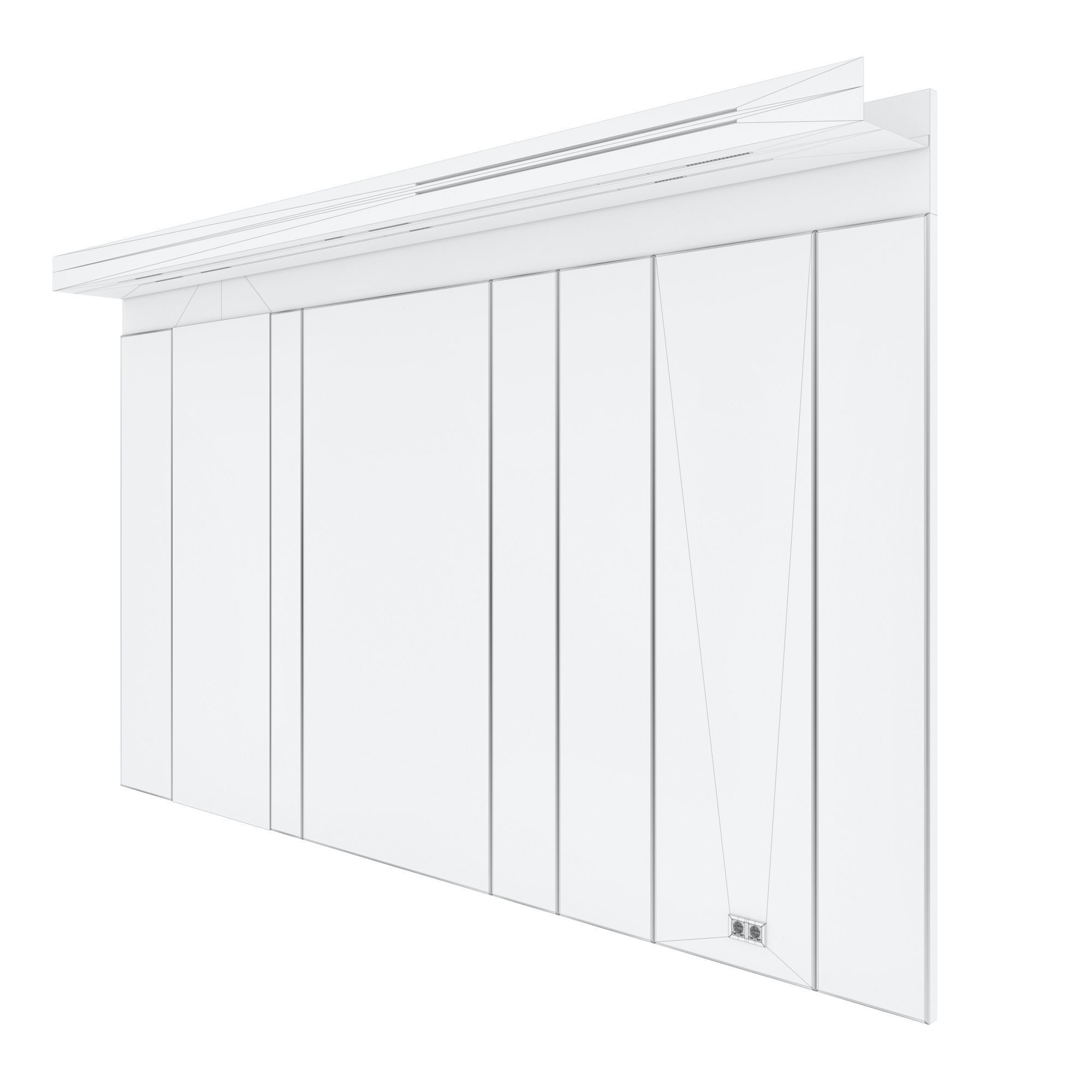 Decorative wall panel set 123 3D model_6