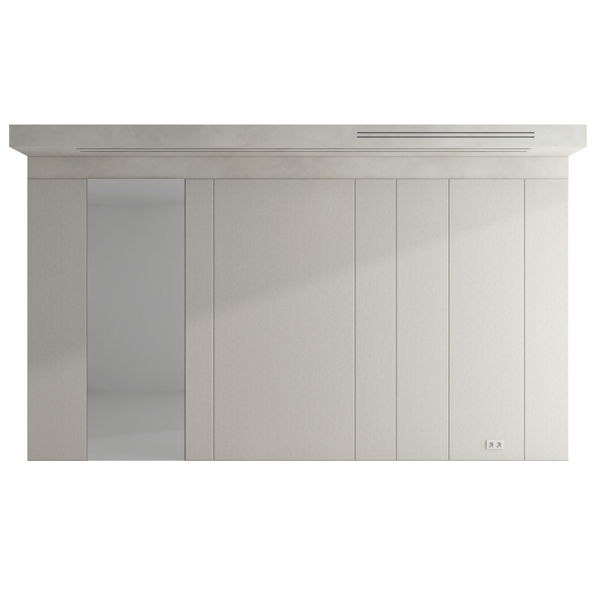 Decorative wall panel set 123 3D model_1