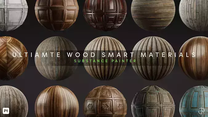 Ultimate Wood Smart Materials for Substance 3d painter Texture Ultimate Wood Smart Materials for Substance 3d painter Texture