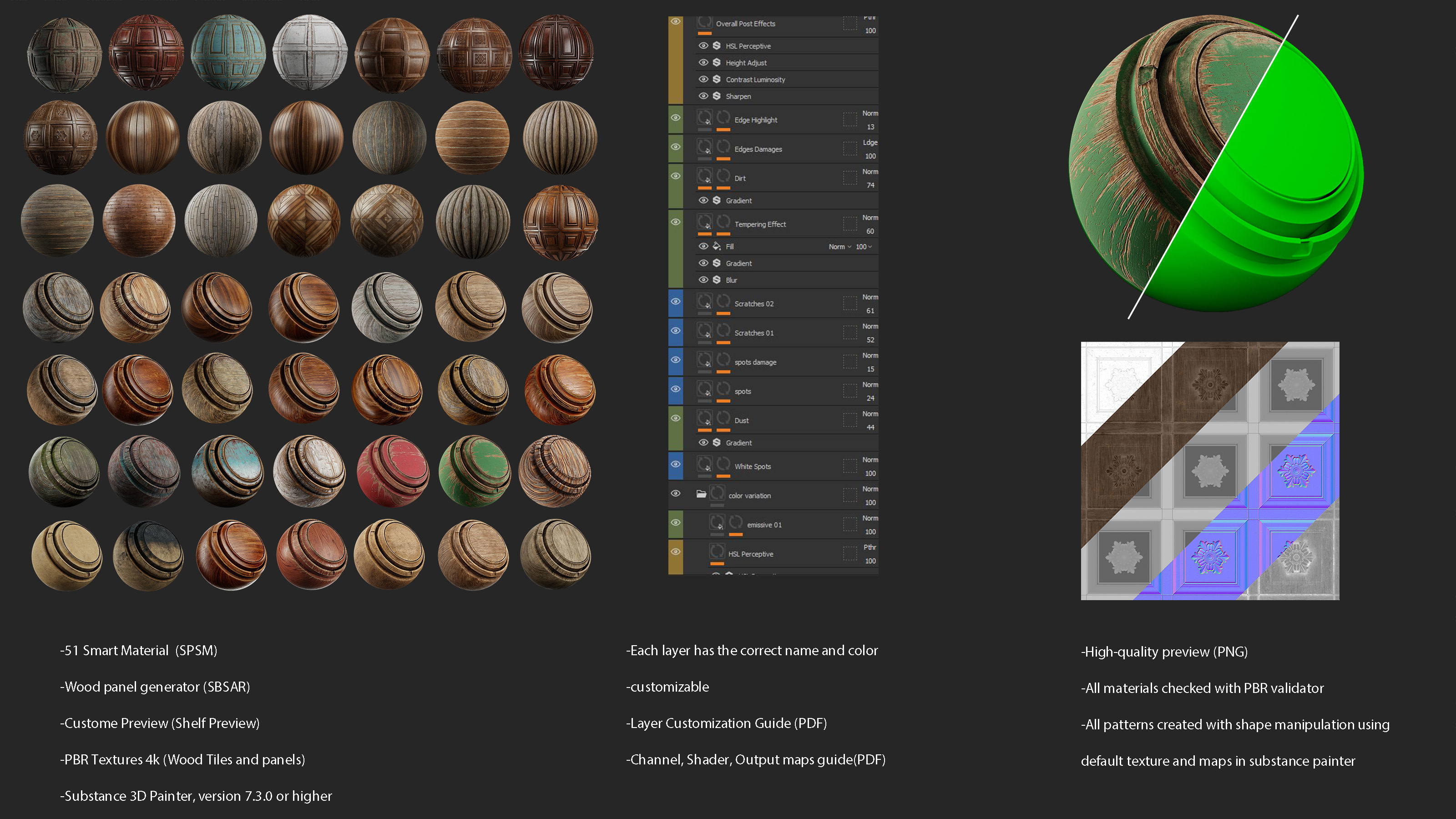 Ultimate Wood Smart Materials for Substance 3d painter Texture_4