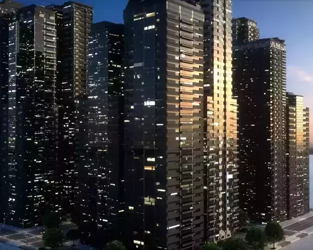 City Block Type B25 3D model