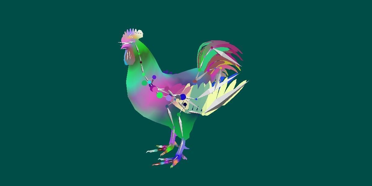 Rooster 3D model_7