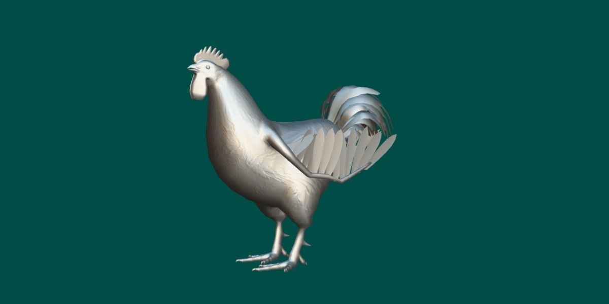 Rooster 3D model_12