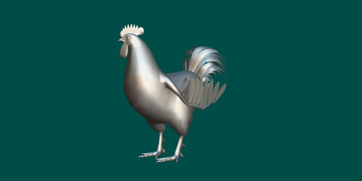 Rooster 3D model_11