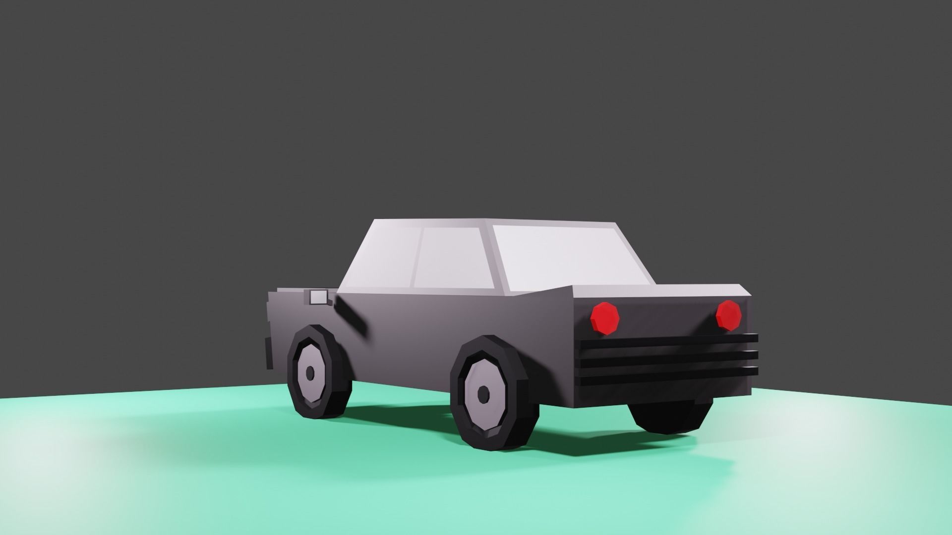 Lowpoly Car  Low-poly 3D model_7