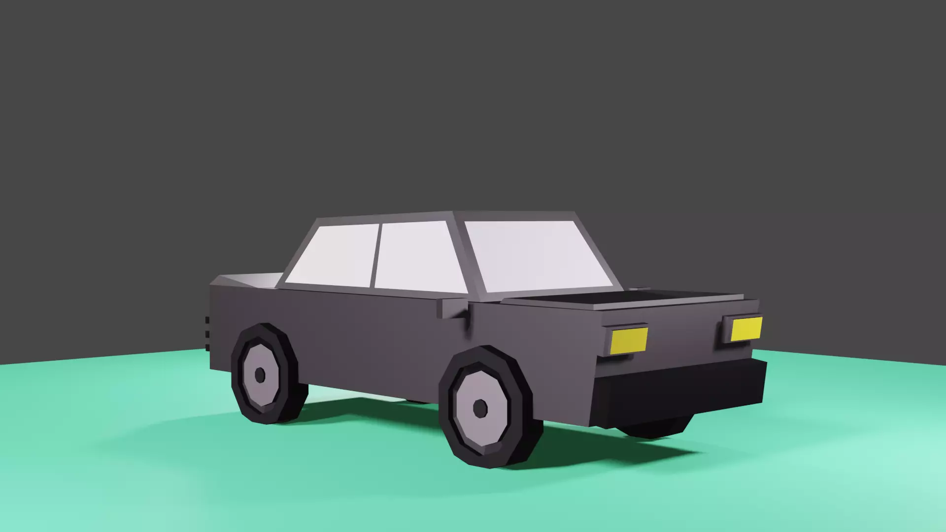 Lowpoly Car  Low-poly 3D model_0