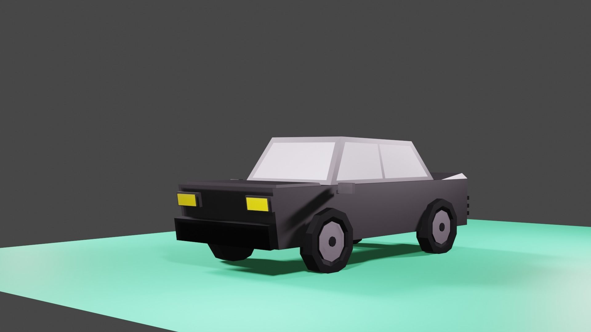 Lowpoly Car  Low-poly 3D model_4