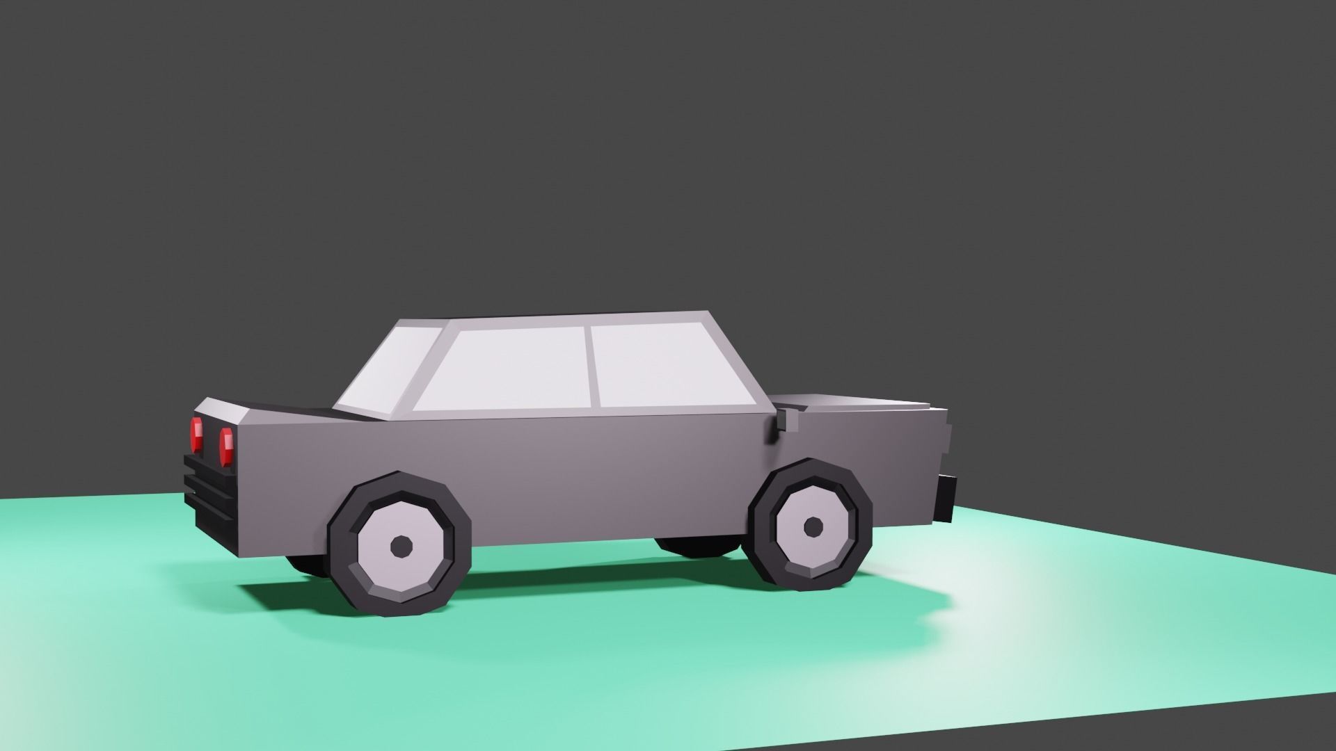 Lowpoly Car  Low-poly 3D model_10
