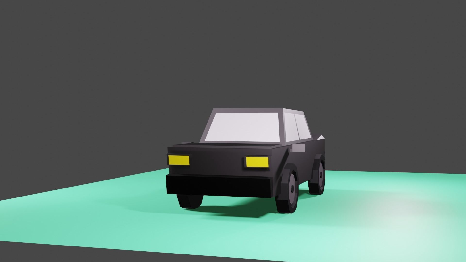 Lowpoly Car  Low-poly 3D model_3