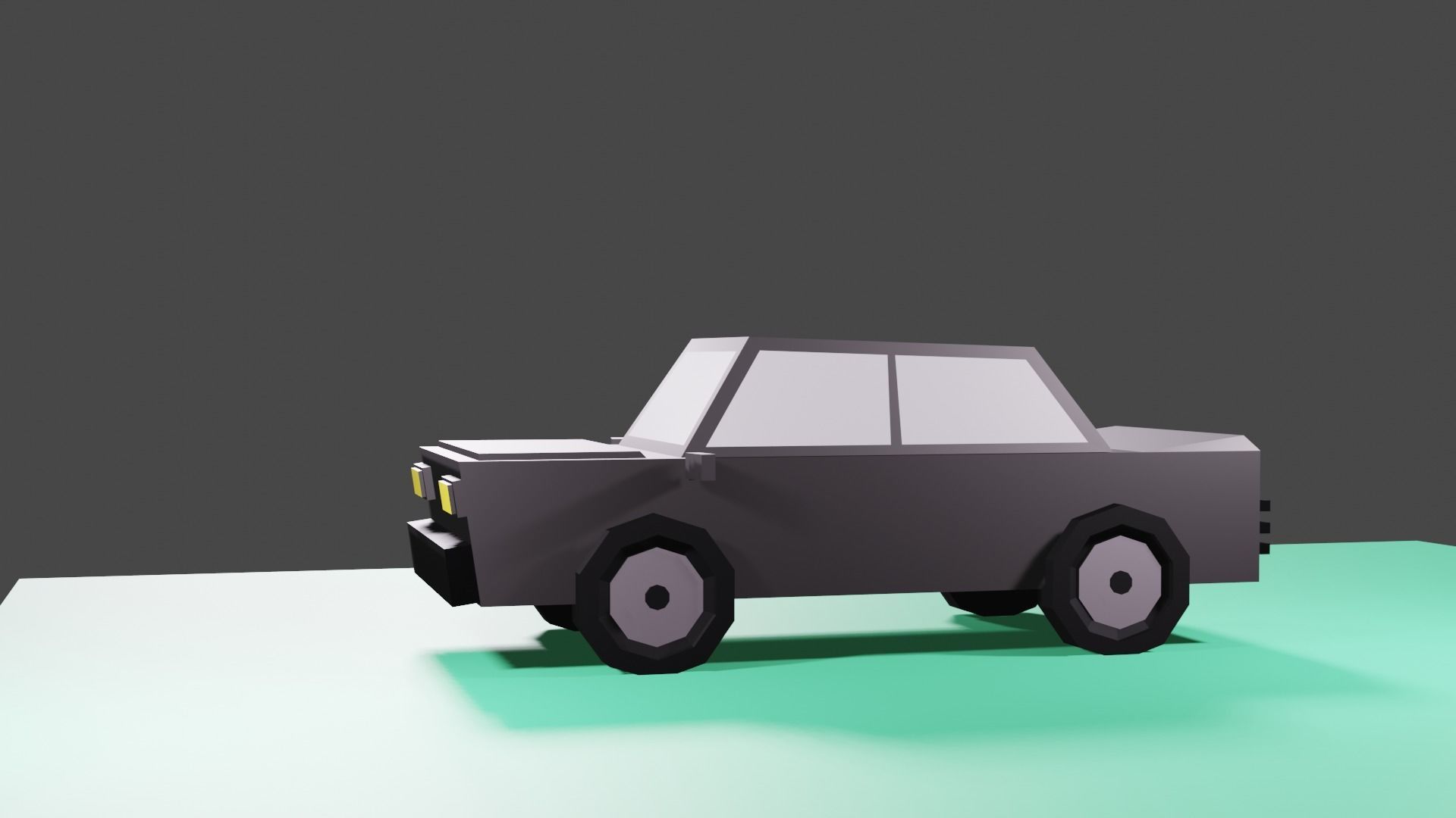 Lowpoly Car  Low-poly 3D model_5