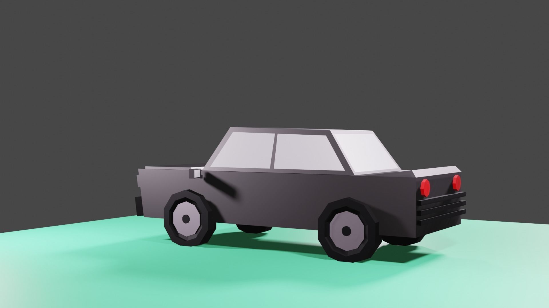 Lowpoly Car  Low-poly 3D model_6