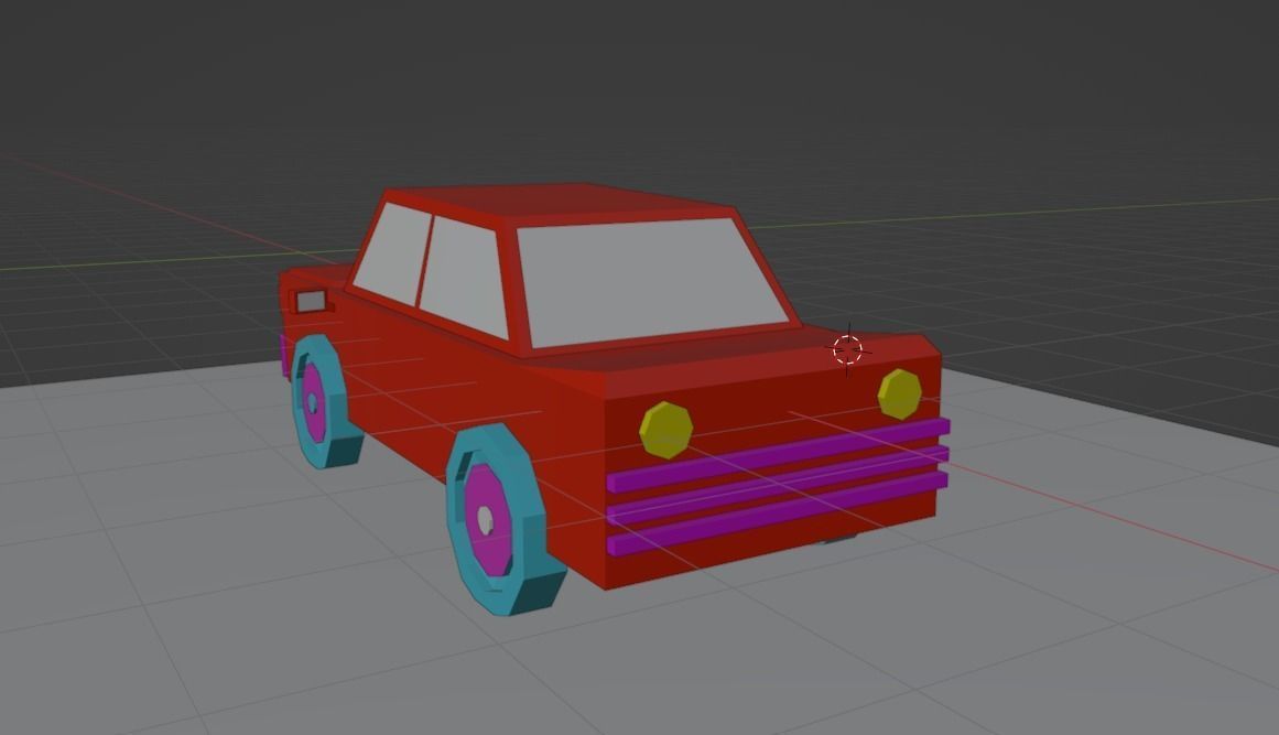 Lowpoly Car  Low-poly 3D model_12