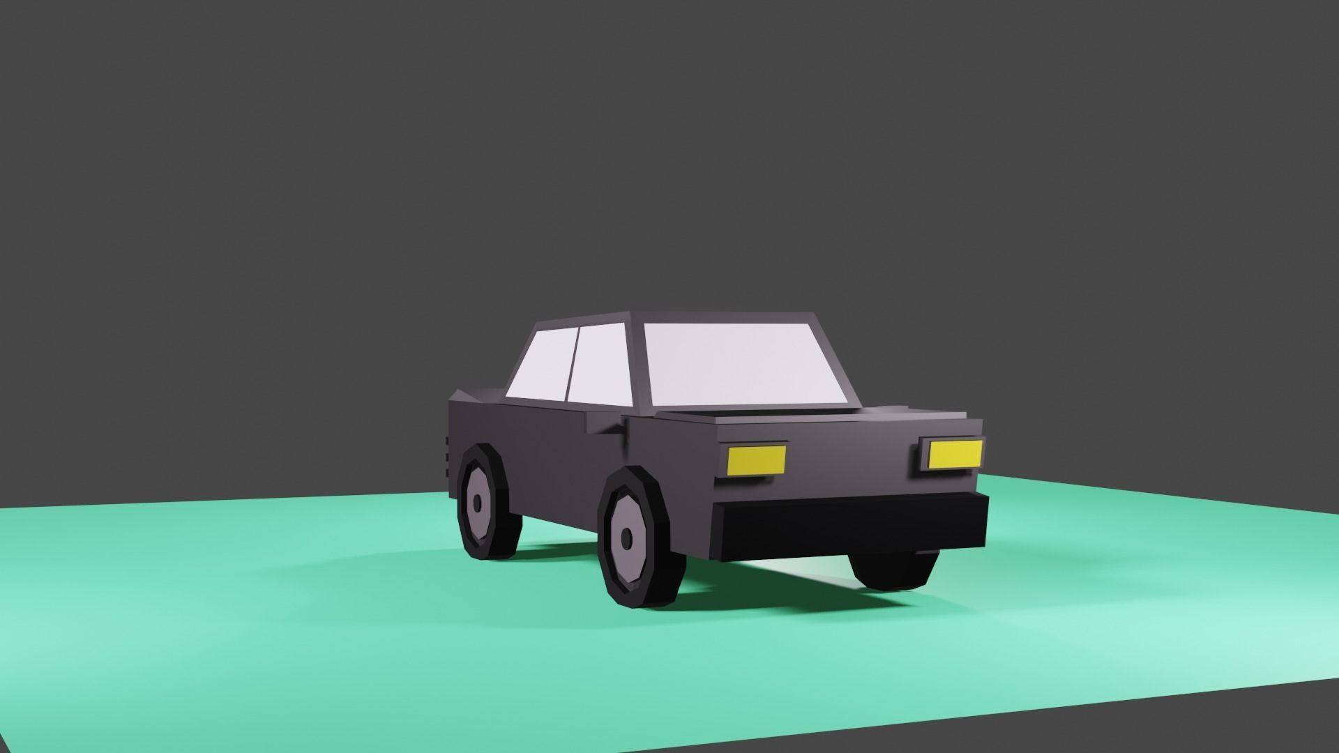Lowpoly Car  Low-poly 3D model_1