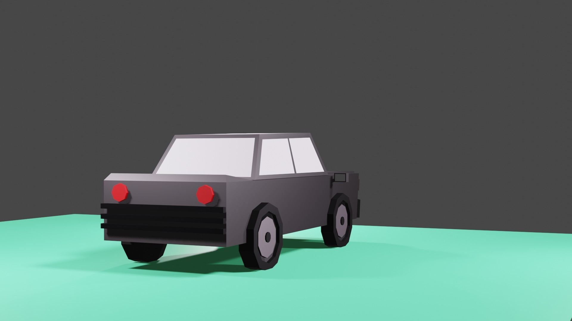 Lowpoly Car  Low-poly 3D model_9