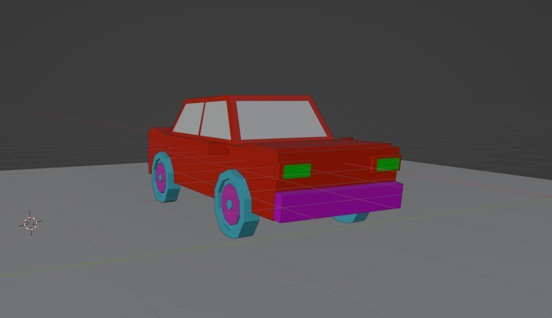 Lowpoly Car  Low-poly 3D model_11