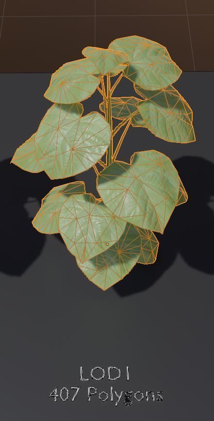 Empress-Tree 2 Meters Version Low-poly 3D model_6