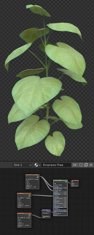 Empress-Tree 2 Meters Version Low-poly 3D model_14