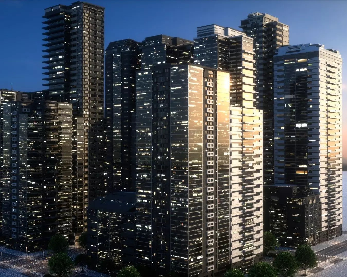 City Block Type B24 3D model