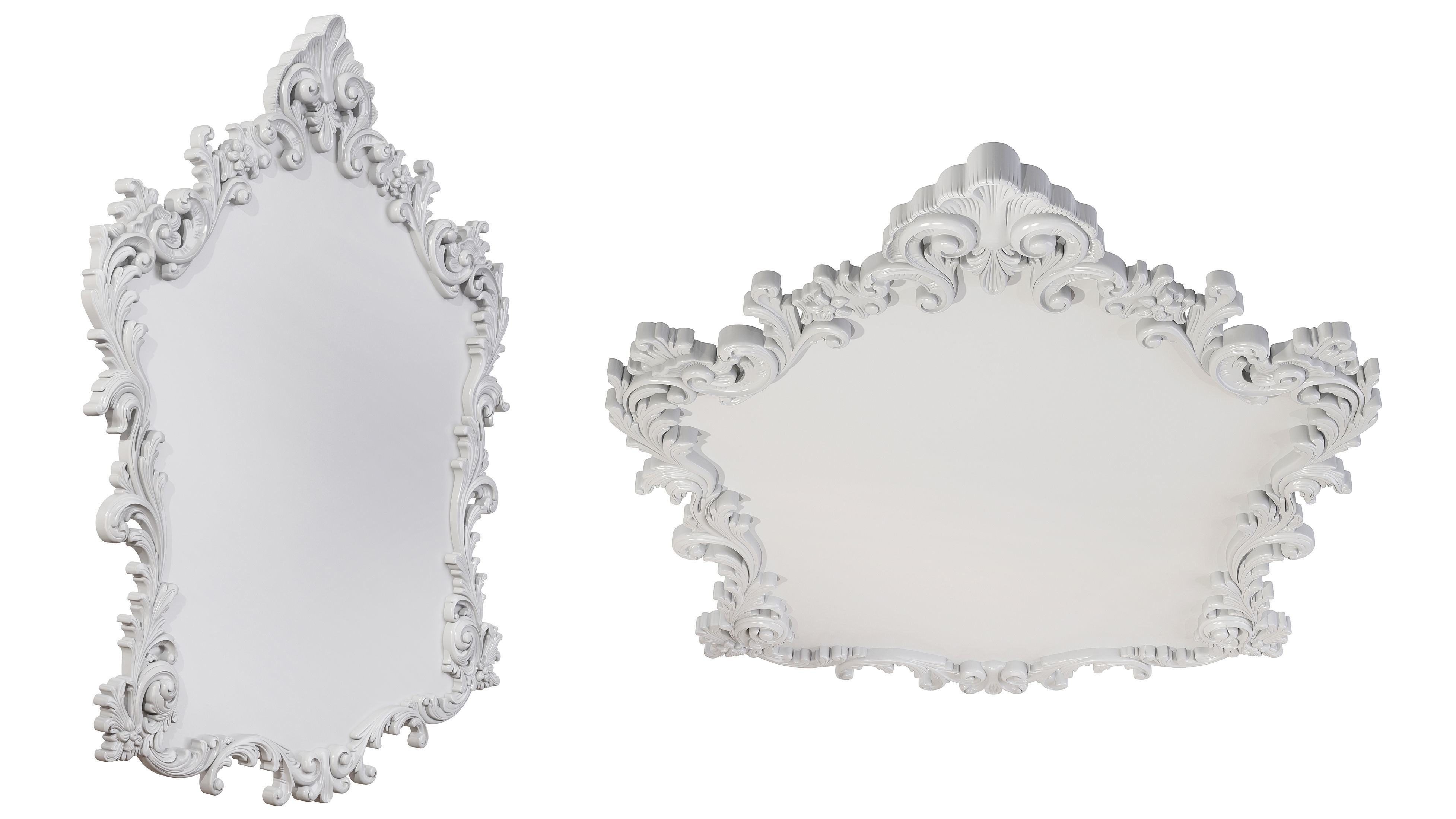 Classic mirror 004 3D model_7