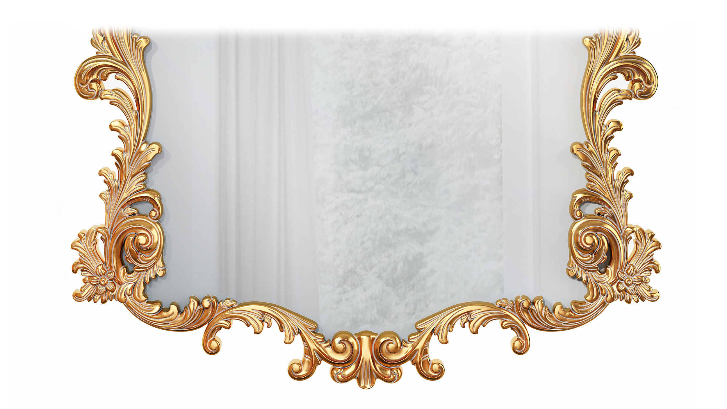 Classic mirror 004 3D model_5