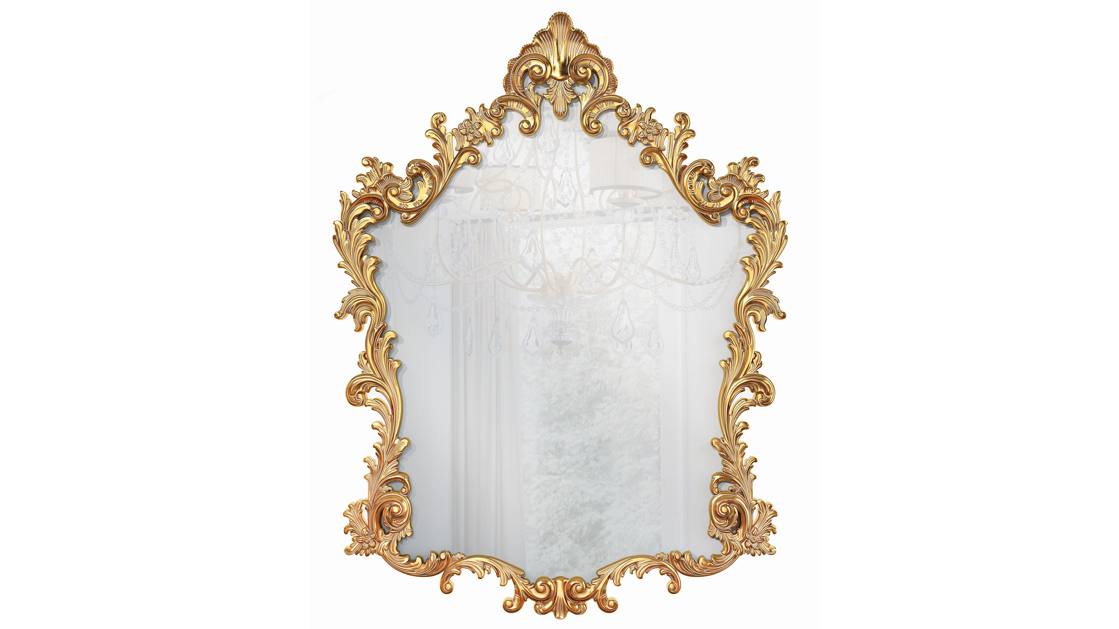 Classic mirror 004 3D model_3