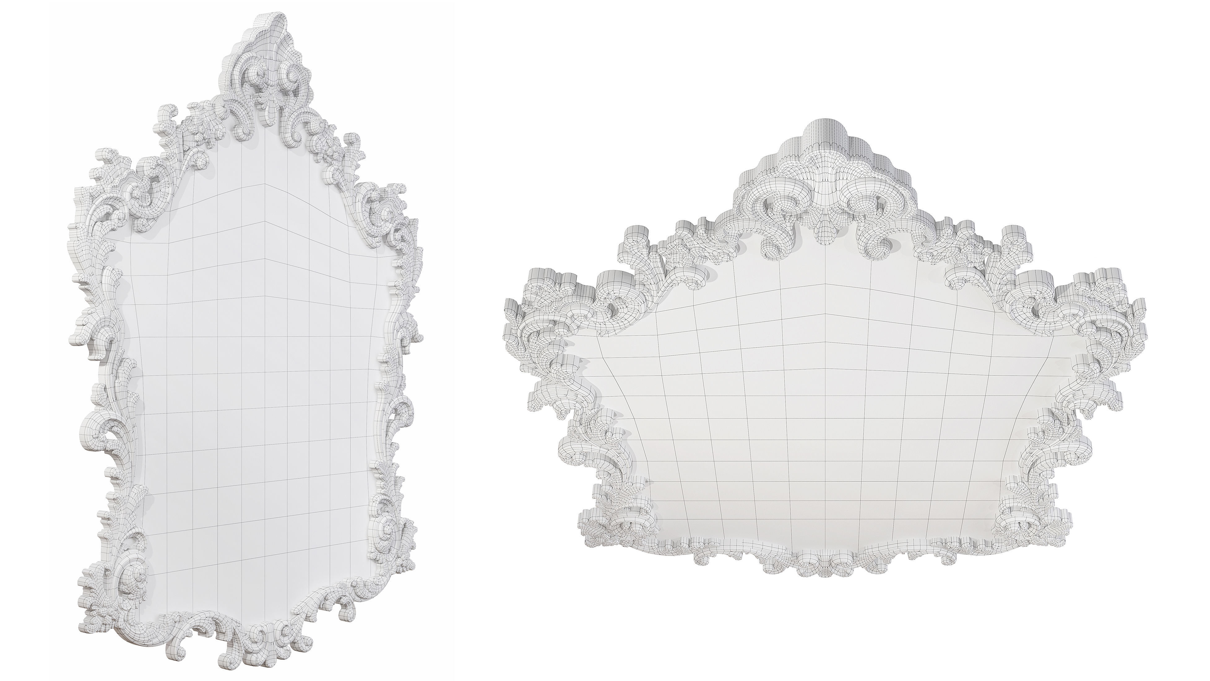 Classic mirror 004 3D model_9