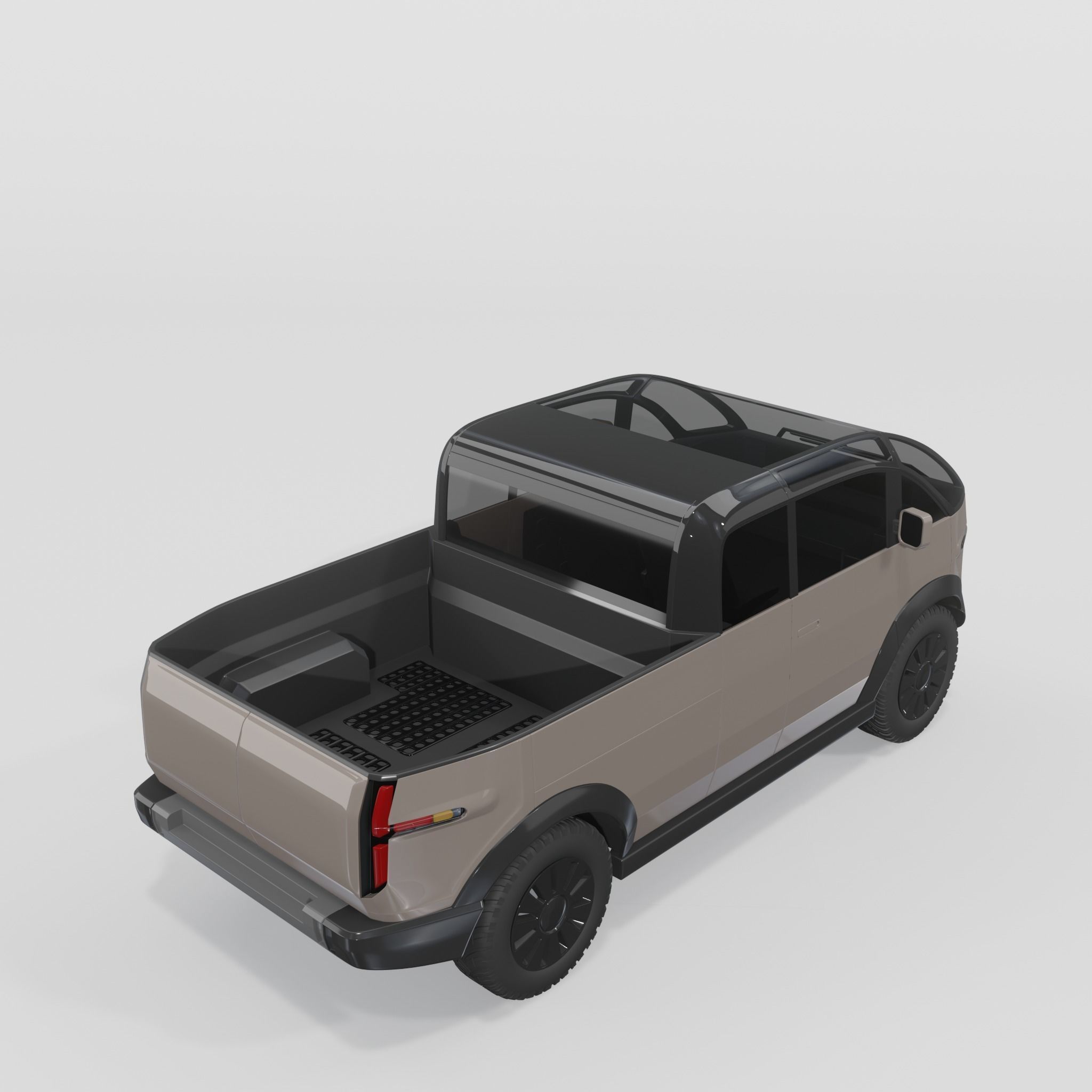 Canoo Pickup Brown 3D model_4