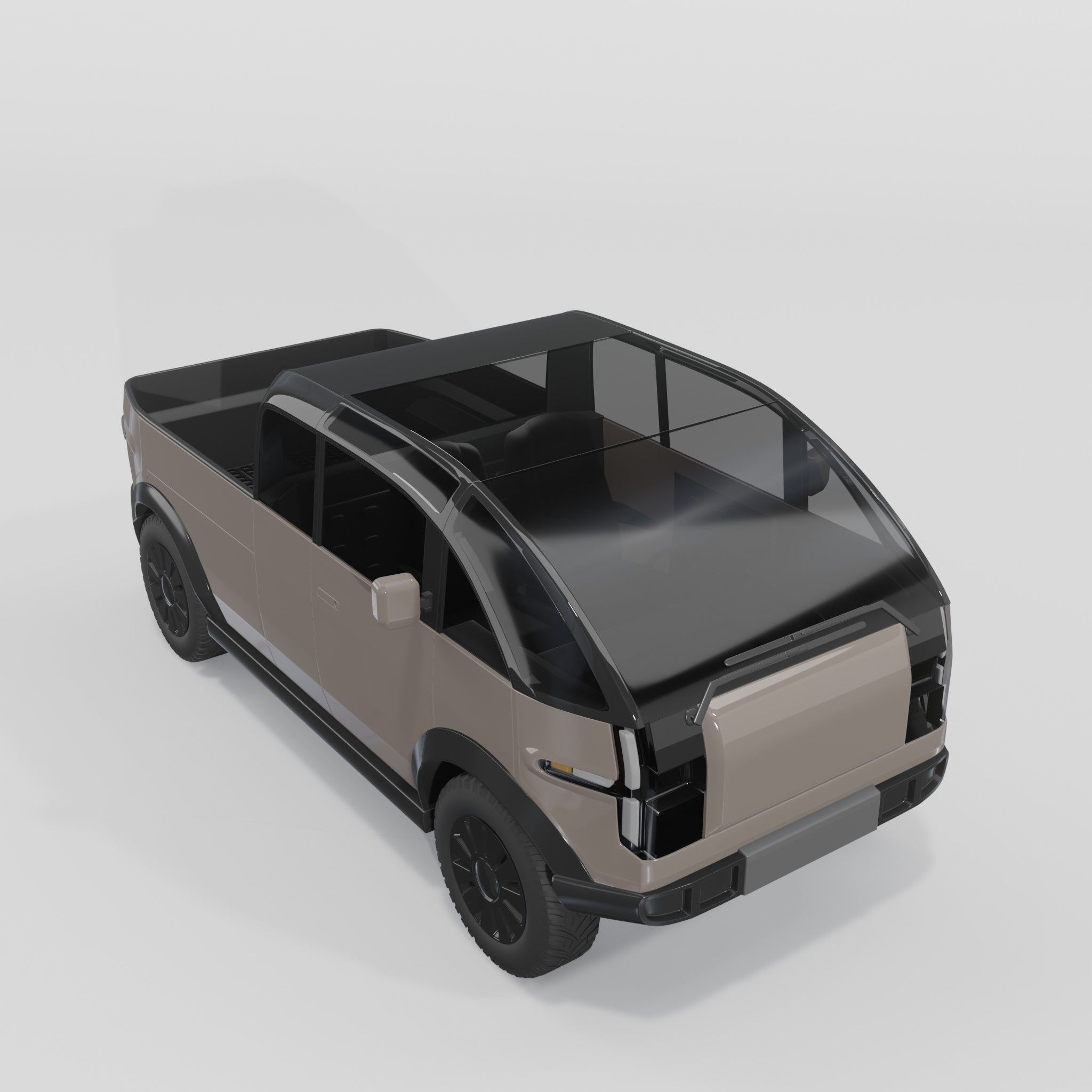 Canoo Pickup Brown 3D model_2